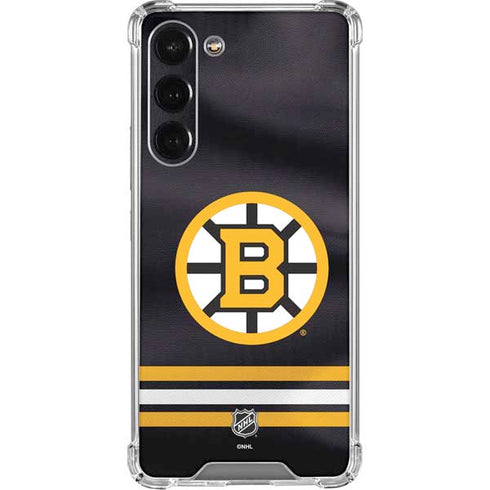 NHL Boston Bruins Home Jersey Galaxy S24 FE Clear Case